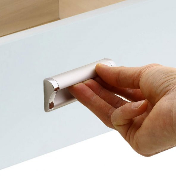 Mobilya Dolap Kapak Çekmece Kulpu Kulbu 96 mm Mat Krom Metal Kulp - 3