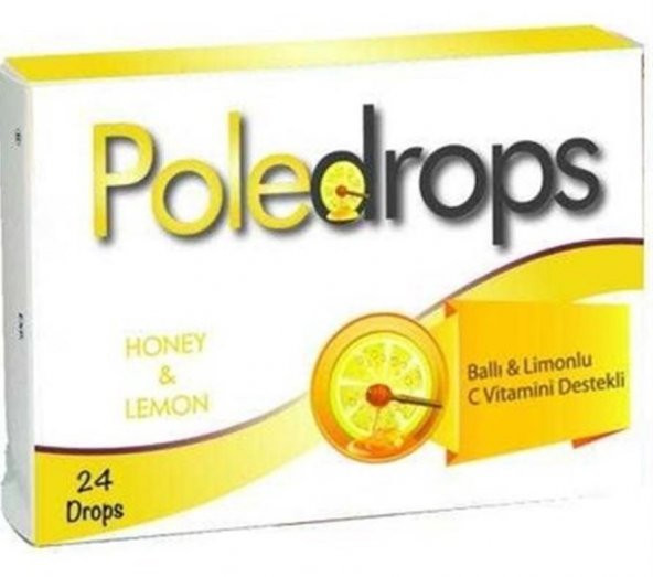 Poledrops Ballı Limonlu Pastil 24 Adet 8699956000268