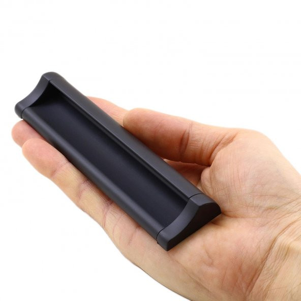 Mobilya Dolap Kapak Çekmece Kulpu Kulbu 128 mm Mat Siyah Metal Kulp - 5