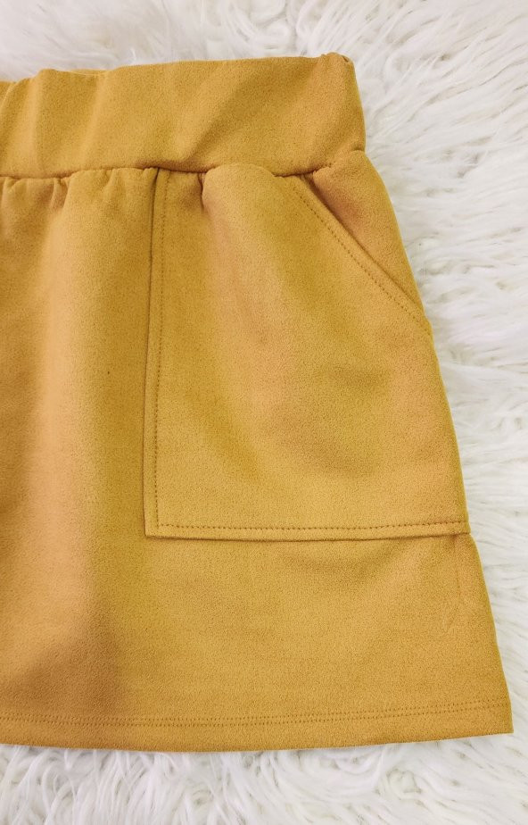 NUBUK MİNİ ETEK XS HARDAL - 2