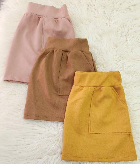 NUBUK MİNİ ETEK XS HARDAL - 4