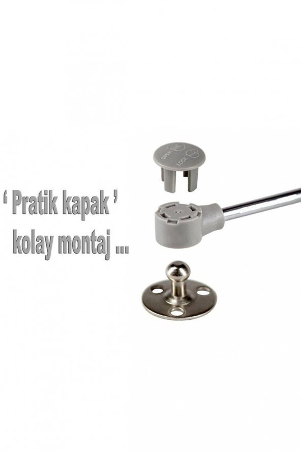 Std 4 Adet Dolap Amortisörü Gazlı Piston Kapak Hidroliği 27 cm 100newton - 2