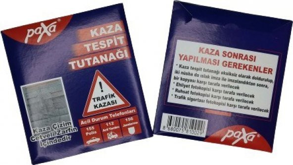 Paxa Kaza Tespit Tutanağı