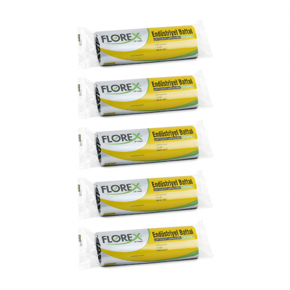Florex Endüstriyel Battal Boy Çöp Torbası 72x95 Cm 10lu Rulo Siyah 5 Rulo (50 Adet) - 2