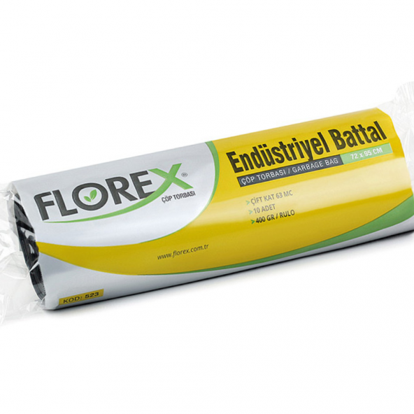 Florex Endüstriyel Battal Boy Çöp Torbası 72x95 Cm 10lu Rulo Siyah 5 Rulo (50 Adet) - 4