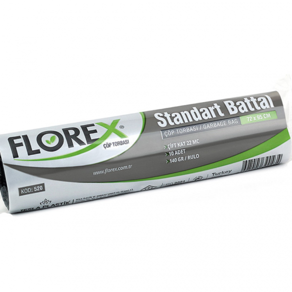 Florex Standart Battal Boy Çöp Torbası 72x95 Cm 10lu Rulo Siyah 10 Rulo (100 Adet) - 4