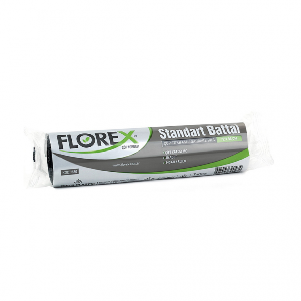 Florex Standart Battal Boy Çöp Torbası 72x95 Cm 10lu Rulo Siyah 24 Rulo (240 Adet 1 Koli) - 2