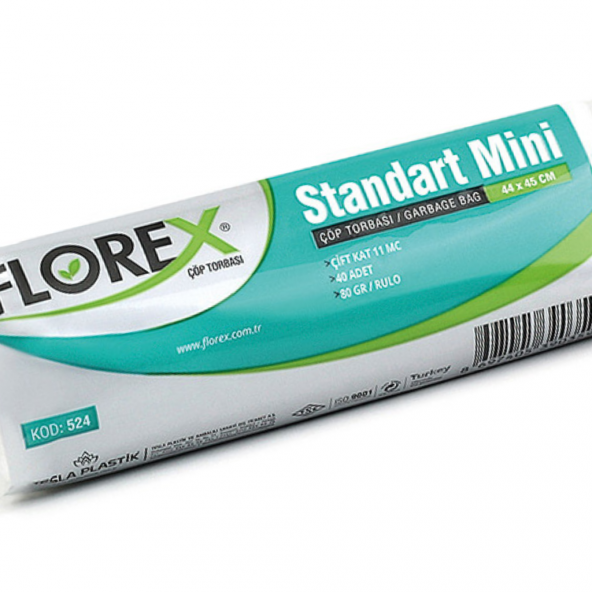 Florex Standart Mini Boy Çöp Torbası 44x45 Cm 40lı Rulo Beyaz - 2