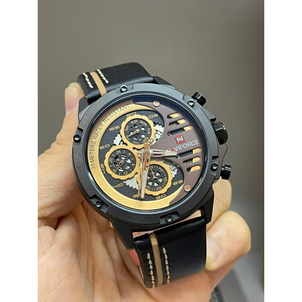 Naviforce Analog Deri Kordon Unisex Kol Saati