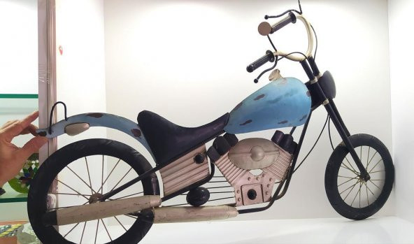 Tablo Pano Metal Motor Motorsiklet Duvar Bahçe Okul Kreş Ofis Dekor - 2