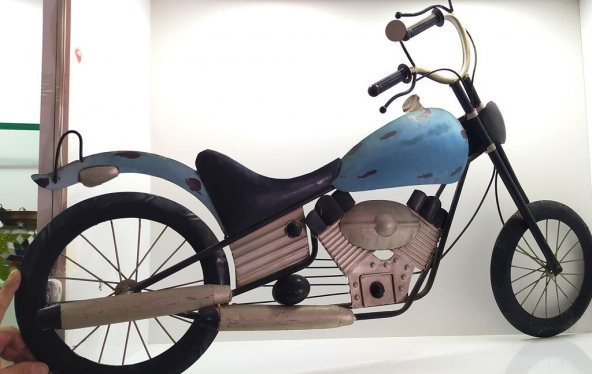 Tablo Pano Metal Motor Motorsiklet Duvar Bahçe Okul Kreş Ofis Dekor - 3