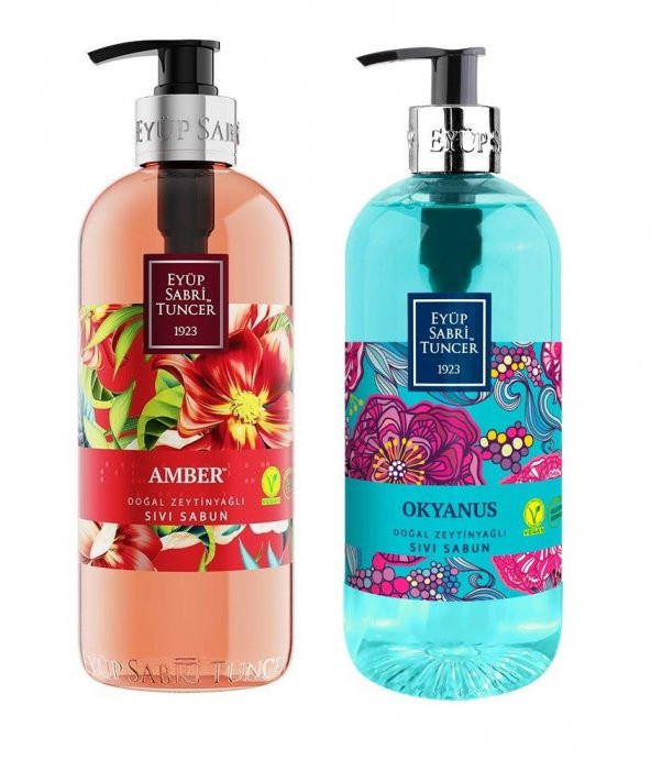 Eyüp Sabri Tuncer Doğal Zeytinyağlı Sıvı Sabun 500ml 2li Paket (Amber - Okyanus) - 2