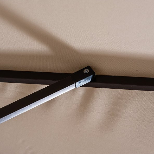 3 METRE ÇAPINDA BAHÇE TERAS ŞEMSİYESİ KATLANIR GÖLGELİK PROFESYONEL BALKON ŞEMSİYE - 4