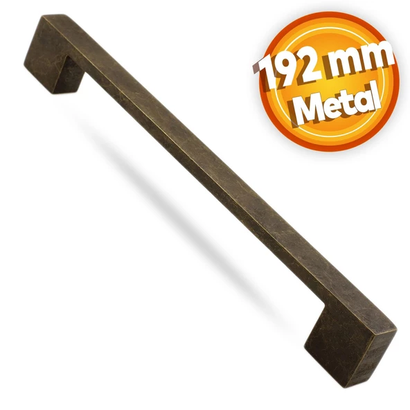 Volkan 192 mm Eskitme Antik Sarı Metal Mobilya Mutfak Çekmece Dolap Dolabı Kulpu Kulbu Kulpları