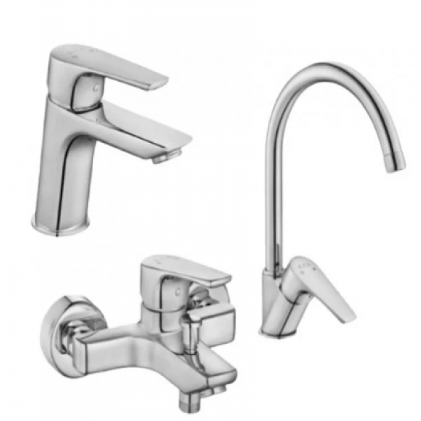 E.C.A Niobe 3lü Batarya Seti: Banyo - Lavabo - Eviye Bataryası 102102482BELN