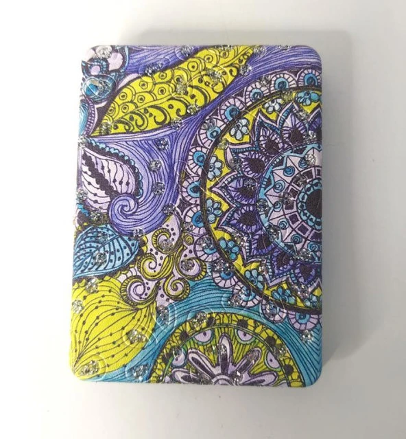 Ayna Cep Çanta Makyaj Aynası Büyüteç Desenli Dikdörtgen Ayna - Resim 2