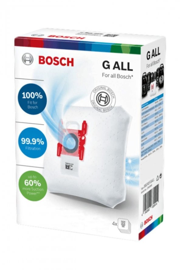 BOSCH Type G Elektrikli Süpürge Toz Torbası G Tipi