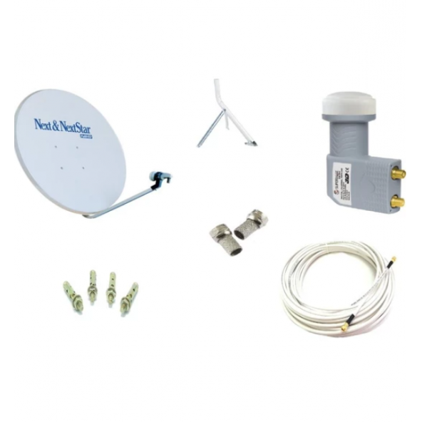 ÇANAK ANTEN SETİ (ÇANAK+ÇİFT LNB+20 MT KABLO+4 ADET KONNEKTÖR)