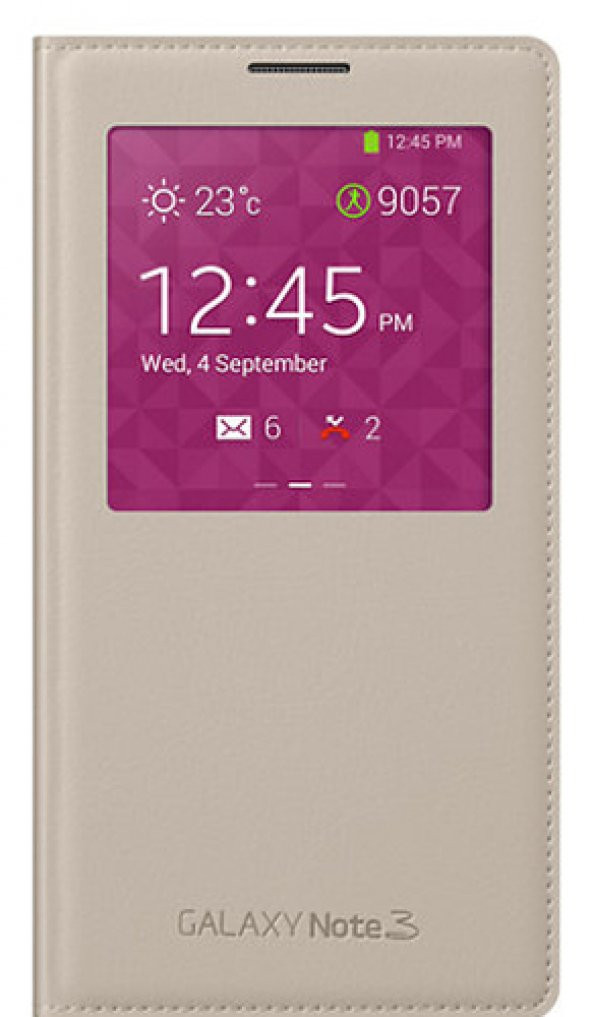Samsung Note3 S-View Kılıf Bej EF-CN900BUEGWW