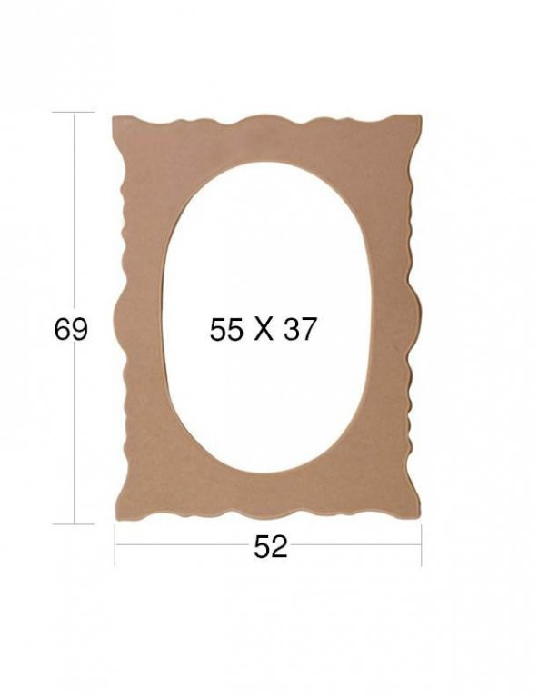 Ahşap Ayna Çerçevesi 69x52cm AY158 ürün görseli
