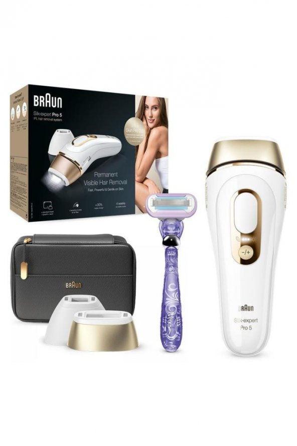 Braun Silk Expert Pro 5 PL5147 400.000 Atımlı, 2 Başlıklı Yeni Nesil IPL + Tasarım Çanta 81765558 - 5
