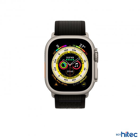 ScHitec 42-44mm Yeni Nesil Apple Uyumlu Akıllı Saat Kordonu Hasır Siyah - 3