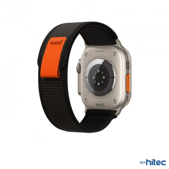 ScHitec 42-44mm Yeni Nesil Apple Uyumlu Akıllı Saat Kordonu Hasır Siyah - 4