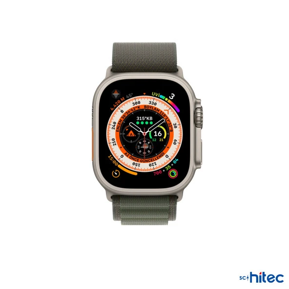 ScHitec 42-44mm Yeni Nesil Apple Uyumlu Akıllı Saat Kordonu Hasır Kancalı Yeşil - 3