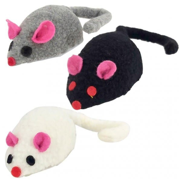 Catlife Hızlı Çekçekli Tekerlekli Fare Kedi Oyuncağı 7 Cm