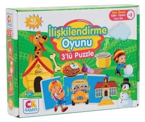 Eğitici Oyun Seti İlişkilendirme Oyunu 42 Parça Puzzle