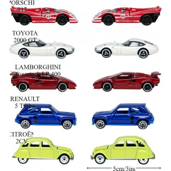 Majorette 1:64 Giftpack 5li Arabalar Serisi Vintage - 4