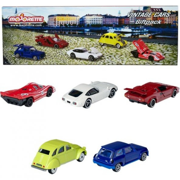 Majorette 1:64 Giftpack 5li Arabalar Serisi Vintage - 5