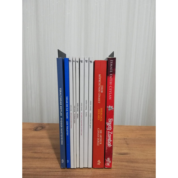 RİSİNGMABER Dekoratif Dikey Book Yazı Tasarımlı Kitap Tutucu Desteği Mat Siyah - 5