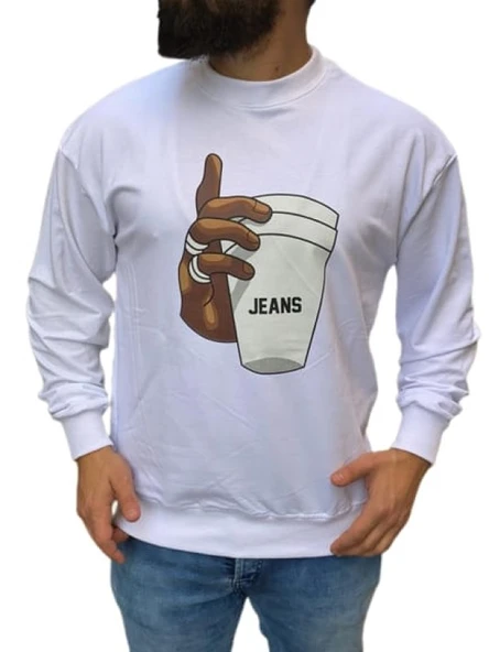 Braazi Erkek Basic Baskılı Sweatshirt St01533 ürün görseli