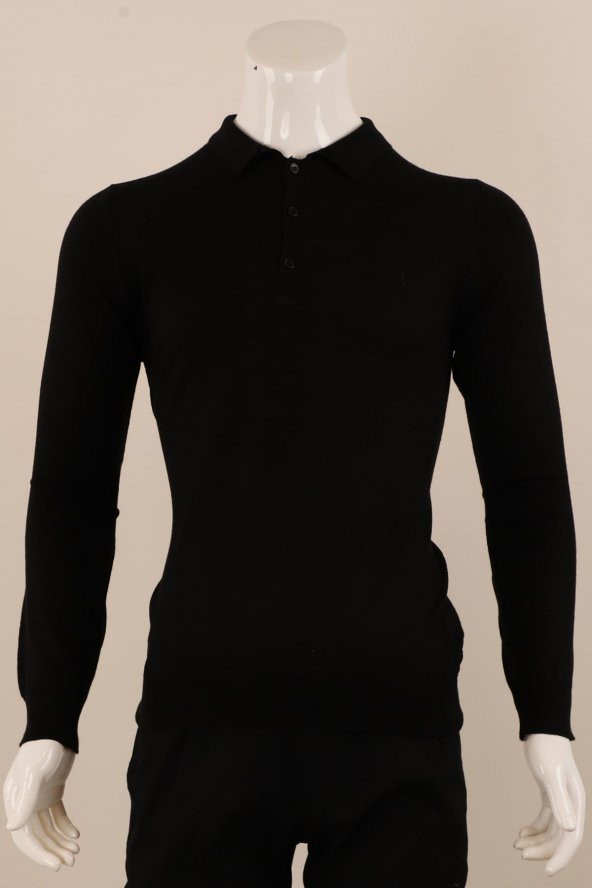 Slim Fit Yünlü Düğmeli Triko - 2