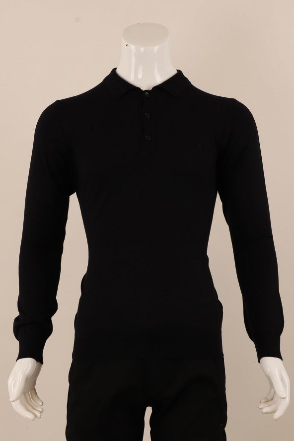 Slim Fit Yünlü Düğmeli Triko - 4