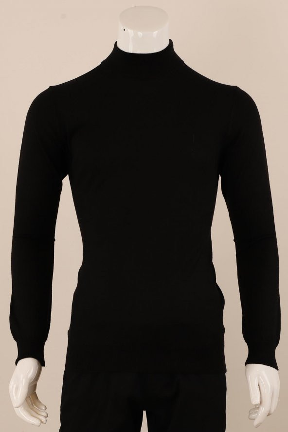 Slim Fit Yünlü Boğazlı Triko - 2