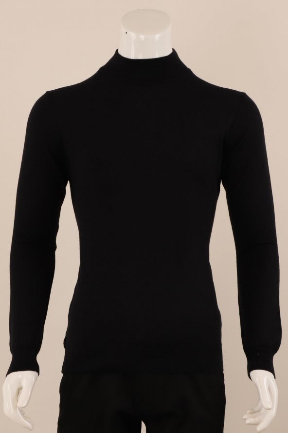 Slim Fit Yünlü Boğazlı Triko - 4