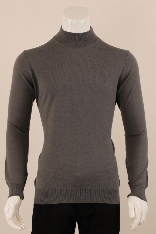 Slim Fit Yünlü Boğazlı Triko - 6