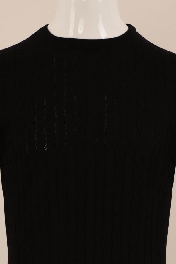 Slim Fit Yünlü Desenli Örgü Triko - 3