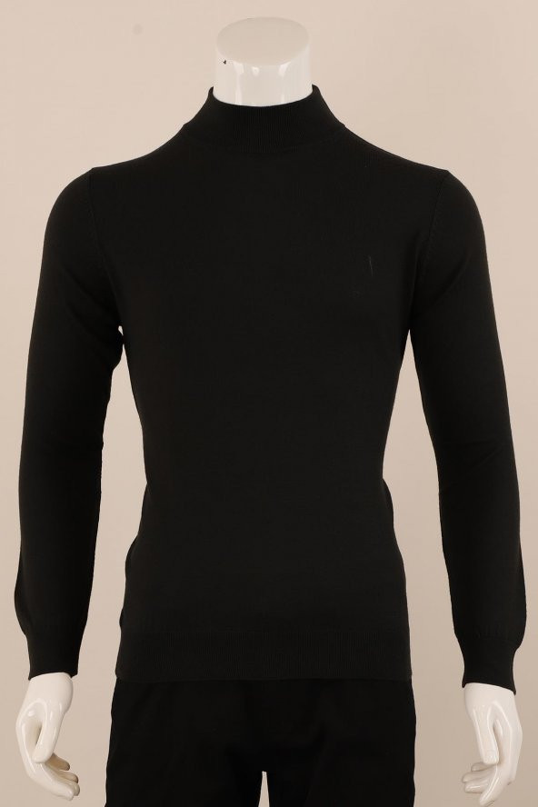 Slim Fit Yünlü Boğazlı Triko - 10
