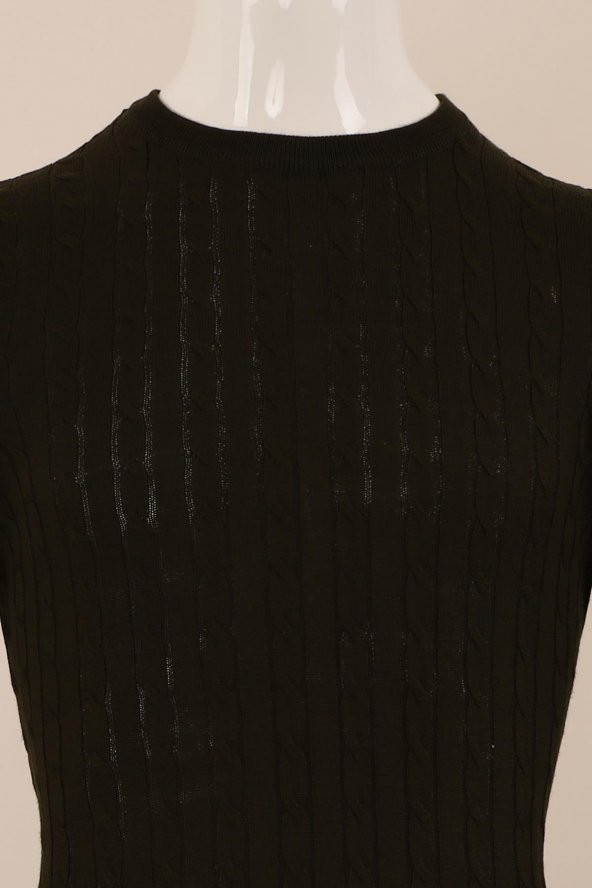 Slim Fit Yünlü Desenli Örgü Triko - 7