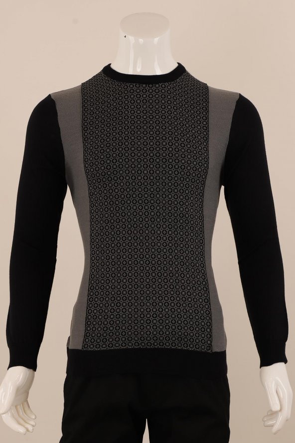 Slim Fit Yünlü Desenli Spor Triko - 5