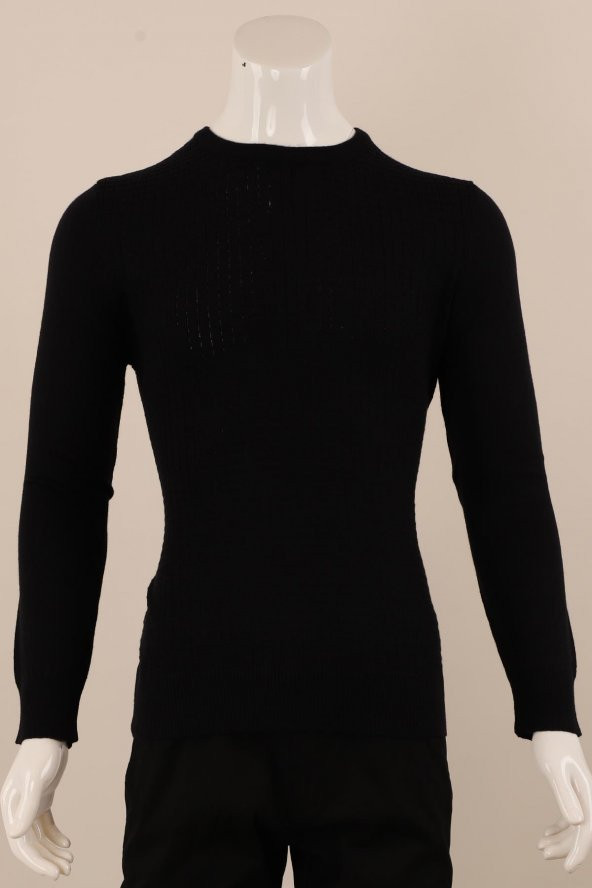 Slim Fit Yünlü Örgü Triko - 4