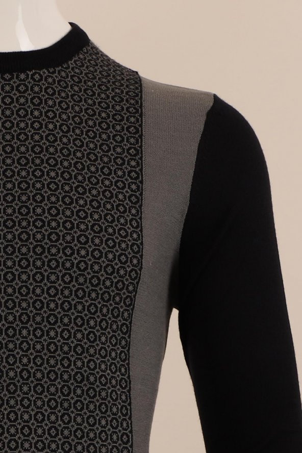 Slim Fit Yünlü Desenli Spor Triko - 7