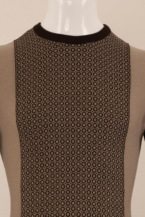 Slim Fit Yünlü Desenli Spor Triko - 9