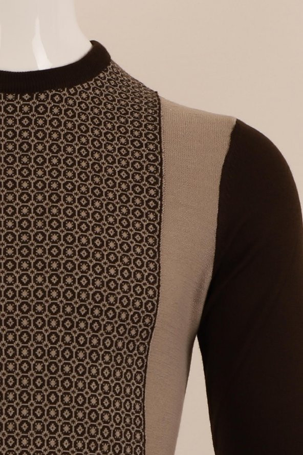 Slim Fit Yünlü Desenli Spor Triko - 10