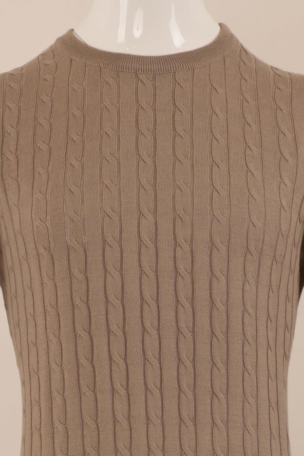 Slim Fit Yünlü Desenli Örgü Triko - 9