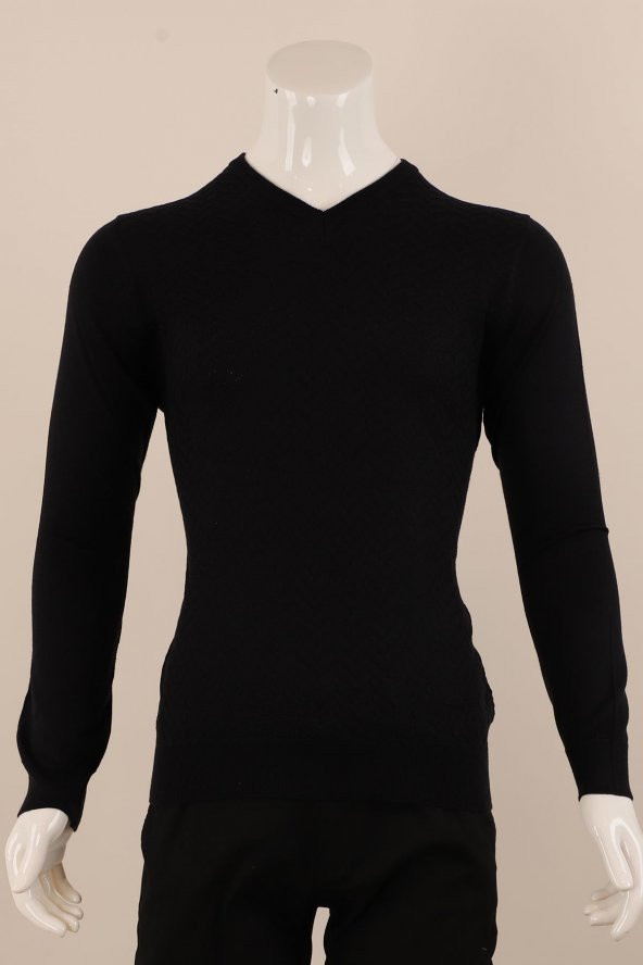 Slim Fit Yünlü Triko - 4