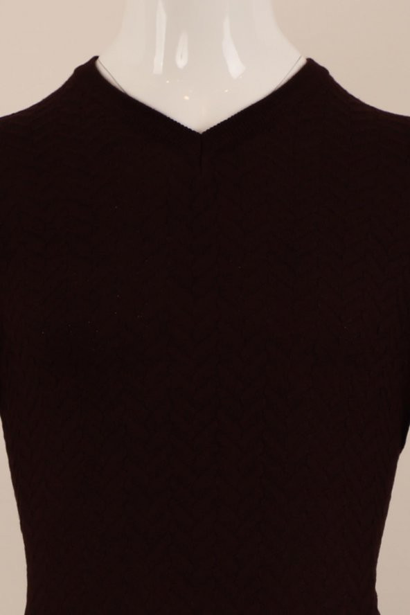 Slim Fit Yünlü Triko - 7